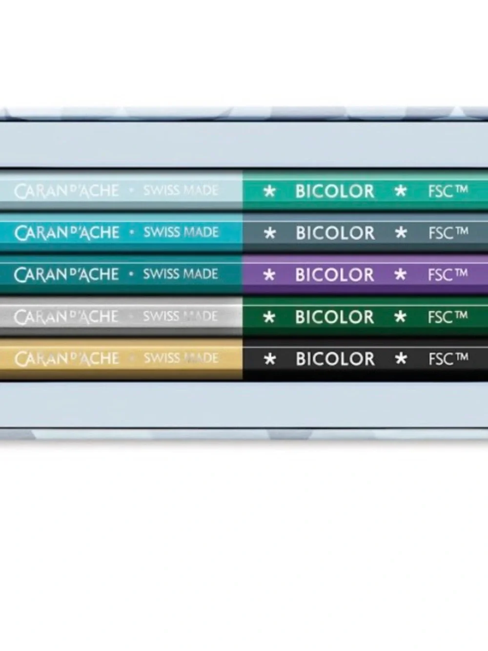Caran d’Ache Alpine Frost Special Edition Bicolor Colored Pencil Set W/Brush